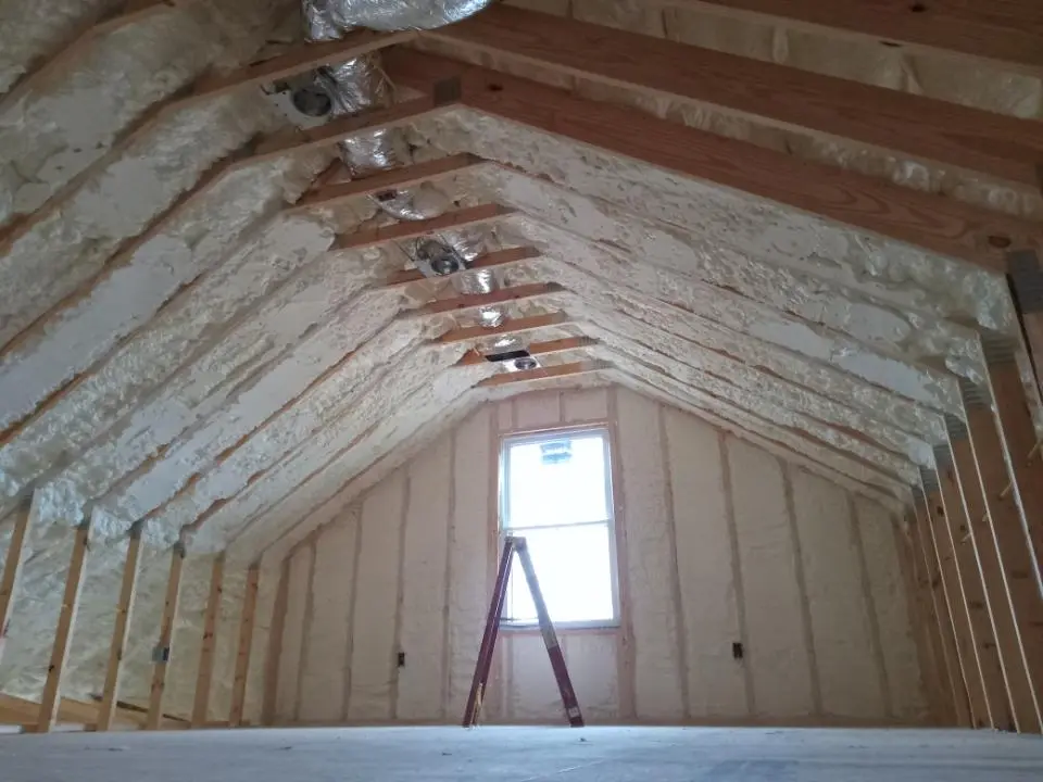 Spray foam roofing application for Crawl Space Insulation project in Canby